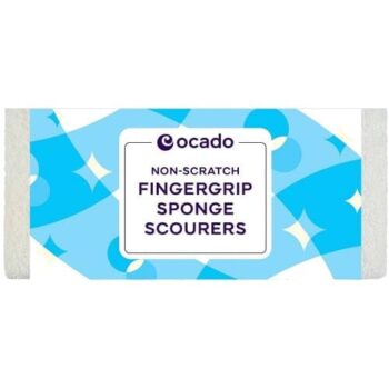 Ocado 6 Non Scratch Finger Grip Sponge Scourers