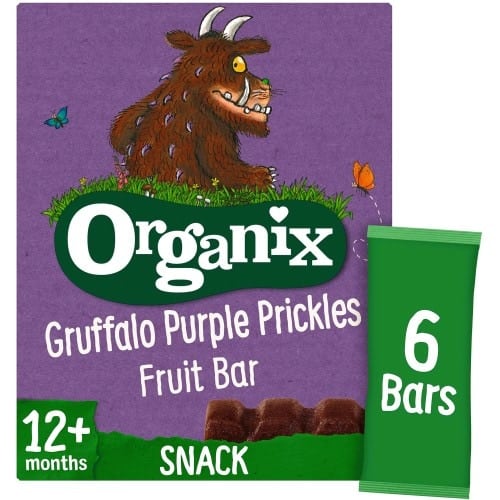 Organix Gruffalo Purple Prickles Blackcurrant Fruit Bars (6 x 17g)