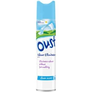 Oust Odour Eliminator Aerosol Clean Scent Air Freshener (300ml)