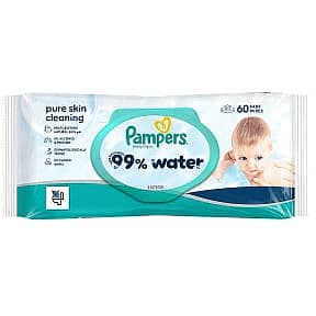 Pampers 99% Water Wipes Baby Wipes 60 Wipes
