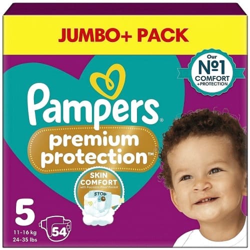 Pampers Active Fit Nappies Size 5 Jumbo+ Pack (54 x 11kg, 16kg)