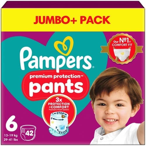 Pampers Active Fit Nappy Pants Size 6 Jumbo+ Pack (42)