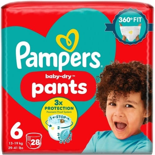 Pampers Baby-Dry Pants (28 x 14kg, 19kg)