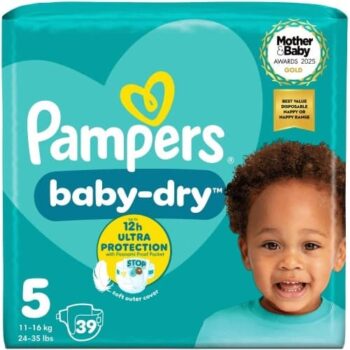 Pampers Baby-Dry Size 5 Essential Pack 39 Nappies (39)