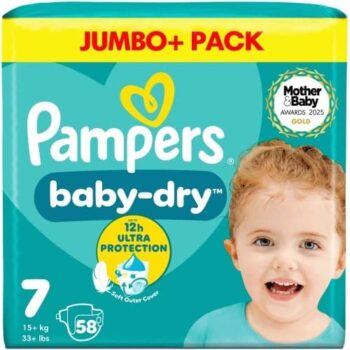 Pampers Baby-Dry Size 7 Jumbo+ Pack