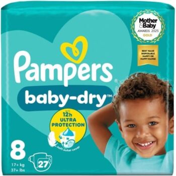 Pampers Baby-Dry Size 8 Essential Pack (27)