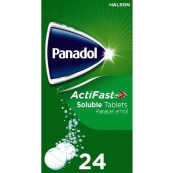 Panadol ActiFast Soluble Paracetamol Pain Relief Tablets 24 Tablets (24 x 500mg)