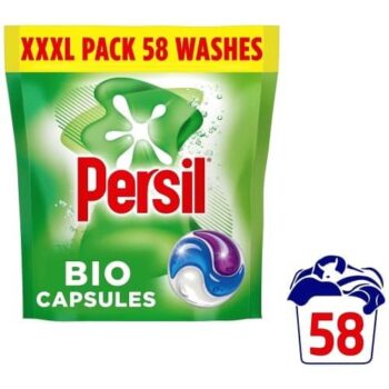 Persil Bio 3 in 1 Laundry Washing Detergent Capsules 58 Washes