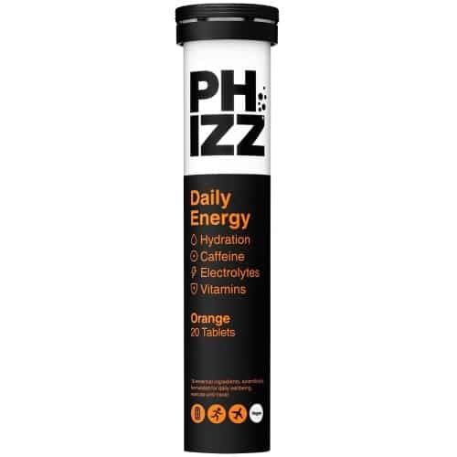 Phizz Daily Energy Orange Hydration Caffeine Electrolytes & Vitamins Effervescent Tablets (20)