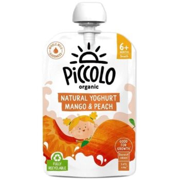 Piccolo Organic Natural Yoghurt Stage 1 Mango & Peach (100g)