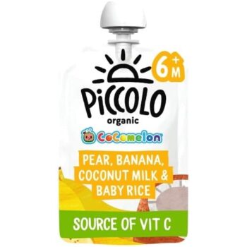 Piccolo Organic Pear Banana Coconut Milk & Baby Rice (100g)