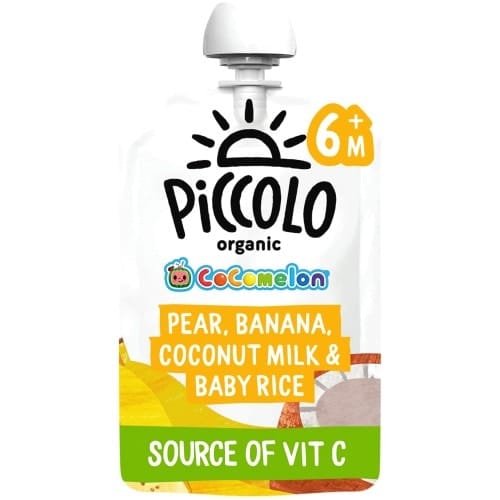 Piccolo Organic Pear Banana Coconut Milk & Baby Rice (100g)