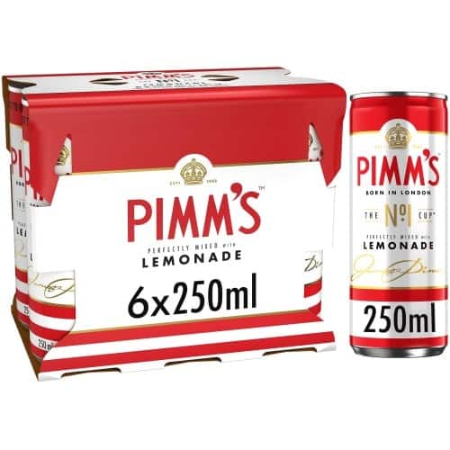 Pimm's No1 & Lemonade Ready To Drink 5.4% Vol Cans (6 x 250ml)