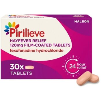 Pirilieve Hayfever Relief Fexofenadine Tablets (30 x 120mg)