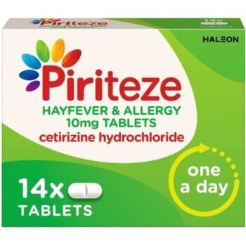 Piriteze Allergy Relief Antihistamine Tablets 14 Tablets (14 x 10mg)
