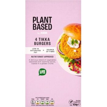 Plant Based by ASDA 4 Tikka Burgers