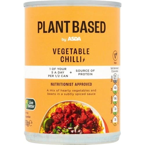 Plant Based by ASDA Vegetable Chilli