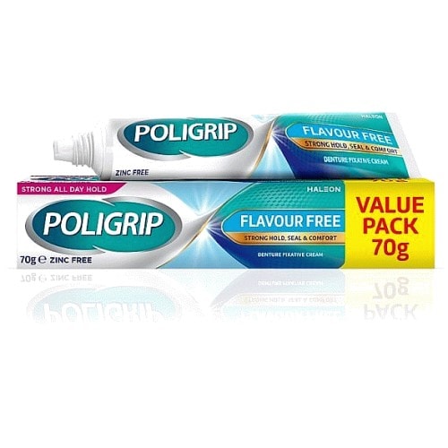 Poligrip Flavour Free Fixative Cream (70g)