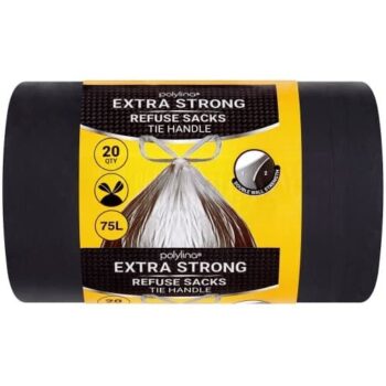 Polylina Extra Strong Tie Handle Refuse Sacks (75 Litre)