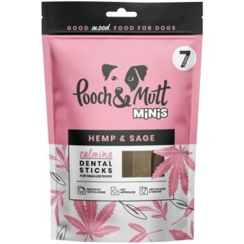 Pooch & Mutt Minis Hemp & Sage Calming Dog Dental Sticks (200g)