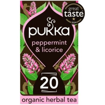 Pukka Organic Peppermint & Licorice Herbal Tea Sachets (20 x 30g)