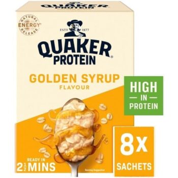 Quaker Oat So Simple Protein Golden Syrup Porridge Sachets (8 x 43g)