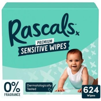 Rascals 52 Sensitive Biodegradable Wipes