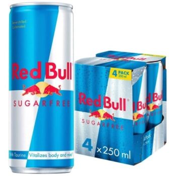 Red Bull Sugar Free Energy Drink Cans 4x250 (4 x 250ml)