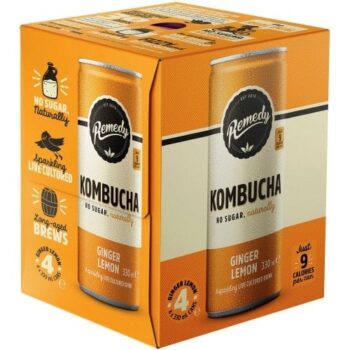 Remedy Kombucha Ginger Lemon Multipack (4 x 330ml)