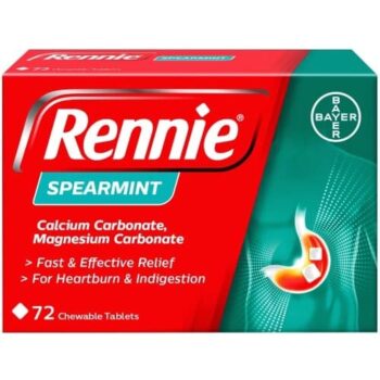 Rennie Spearmint Heartburn & Indigestion Relief Chewable Tablets 72 (72)