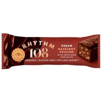 Rhythm 108 Swiss Vegan Hazelnut Praline Bar with Dark Chocolate (33g)