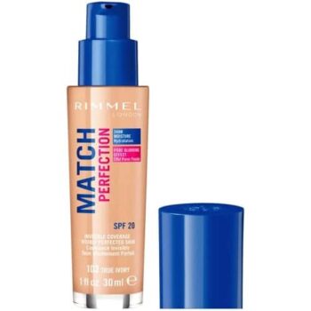 Rimmel London Match Perfection Foundation 103 True Ivory SPF 20 Lasting Finish 25HR (30ml)