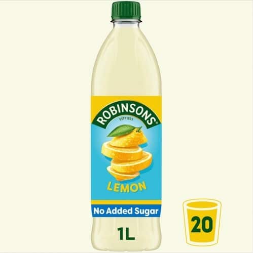 Robinsons Real Fruit Single Strength Lemon Squash No Added Sugar (1 Litre)