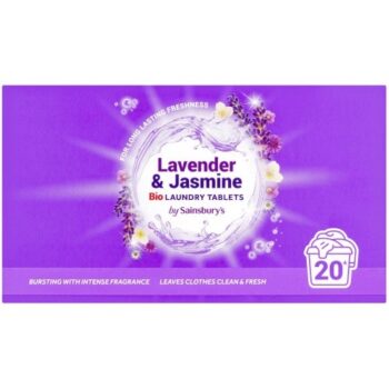 Sainsbury's 2 in 1 Bio Laundry Tablets Lavender & Jasmine (20 Washes) (40)