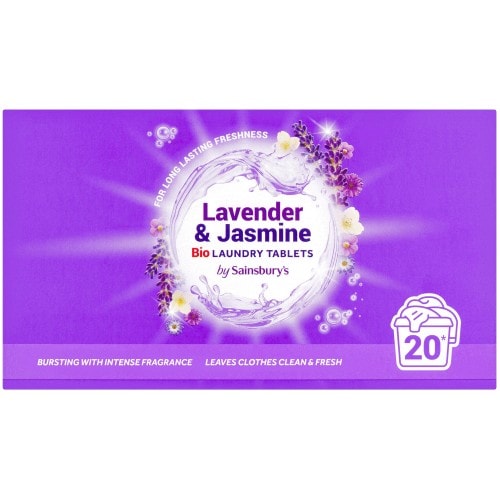 Sainsbury's 2 in 1 Bio Laundry Tablets Lavender & Jasmine (20 Washes) (40)