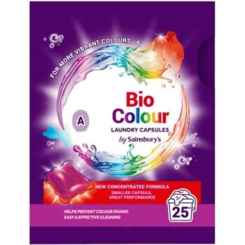 Sainsbury's Bio Colour Laundry Capsules 25 Washes