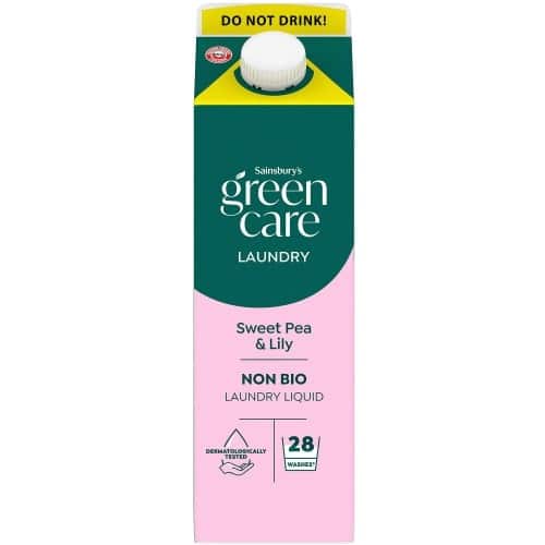 Sainsbury's Greencare Laundry Sweet Pea & Lily Non Bio Laundry Liquid (1 Litre)