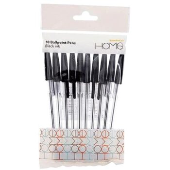 Sainsbury's Home Black Ballpoint Pen (10)