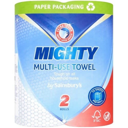 Sainsbury's Mighty Multi-Use Towel 2 Rolls