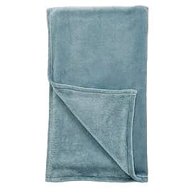 Sainsburys's Home Rustic Blue Fleece throw 125x150
