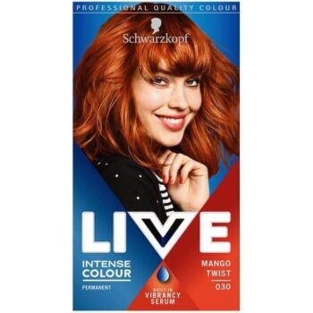 Schwarzkopf LIVE Intense Colour Permanent Hair Dye Mango Twist 030 Copper