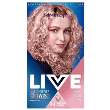 Schwarzkopf LIVE Lightener + Twist Permanent Hair Dye 101 Cool Rose