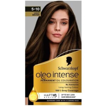 Schwarzkopf Oleo Intense Permanent Oil Colour 5-10 Light Brown Hair Dye