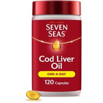 Seven Seas Cod Liver Oil One A Day Omega-3 Fish Oil & Vitamin D Caps (120)