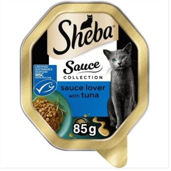 Sheba Sauce Lover Adult Wet Cat Food Tray Tuna in Gravy (85g)