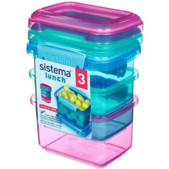 Sistema Food Storage Containers Snack Box Lunch (3 x 400ml)
