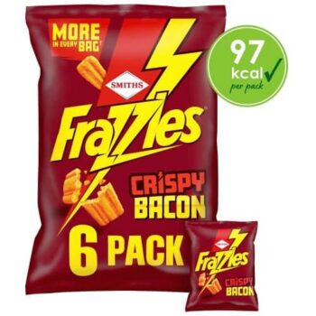 Smiths Frazzles Crispy Bacon Multipack Snacks (6 x 20g)