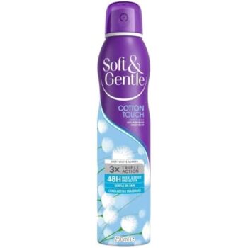 Soft & Gentle Aerosol Cotton & Lily Anti-Perspirant Deodorant (250ml)