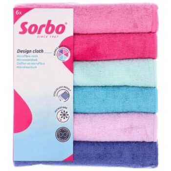 Sorbo Microfibre cloths Bubble gum 40x40cm 6pc Set