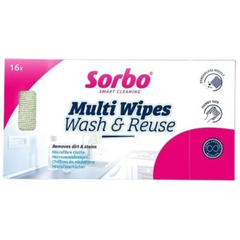 Sorbo Multi Wipes Wash and Reuse 16 pcs